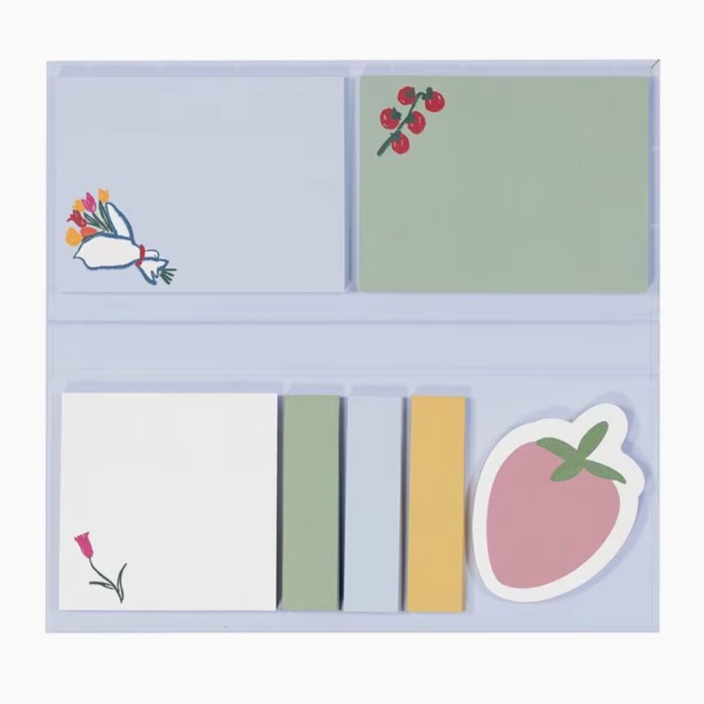 New {Kate Spade NY} Park Picnic Sticky Note Folio Set - Picture 3 of 12